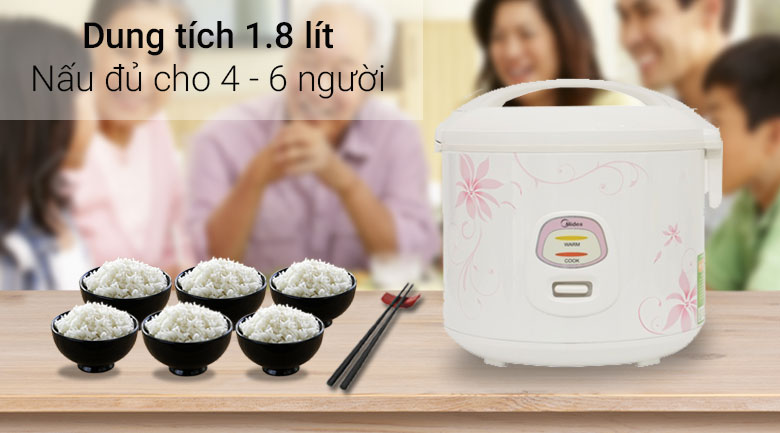 Nồi cơm điện Midea 1.8 lít MR-CM18SQ – ảnh 4