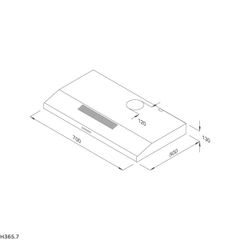 Máy hút mùi Cổ điển 70cm Malloca H365.7 (Màu Inox) ảnh 3