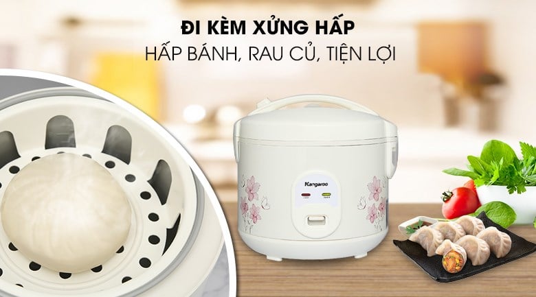 Nồi cơm điện nắp gài Kangaroo 1.2 lít KG12RC1 – ảnh 8