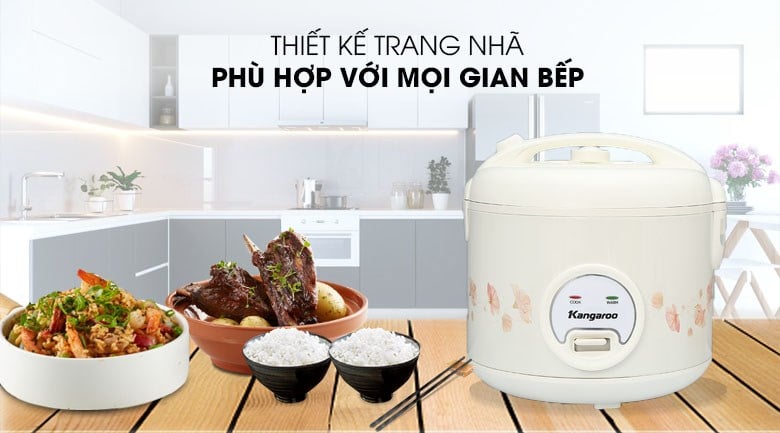 Nồi cơm điện nắp gài Kangaroo 1.8 lít KG18RC3 – ảnh 3