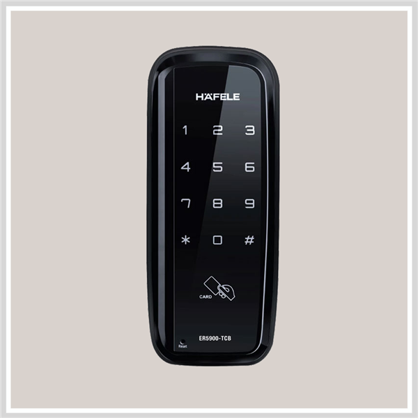 Khóa điện tử Hafele ER5900-TCB cho cửa sẳt / Màu đen, mã số 912.05.657 Khóa điện tử Hafele ER5900-TCB cho cửa sẳt / Màu đen, mã số 912.05.657