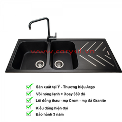 Vòi Rửa Chén Carysil G-2551 (màu muối ớt, xám tro, đen) ảnh 7