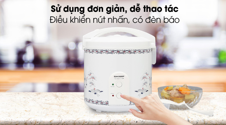 Nồi cơm nắp gài Sharp KS-223TJV-CR 2.2 lít màu trắng – ảnh 3