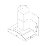Máy hút mùi áp tường Malloca MC 9077 LCD