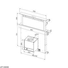 Máy Hút Mùi Âm Bàn Malloca LIFT-K6008 ảnh 2