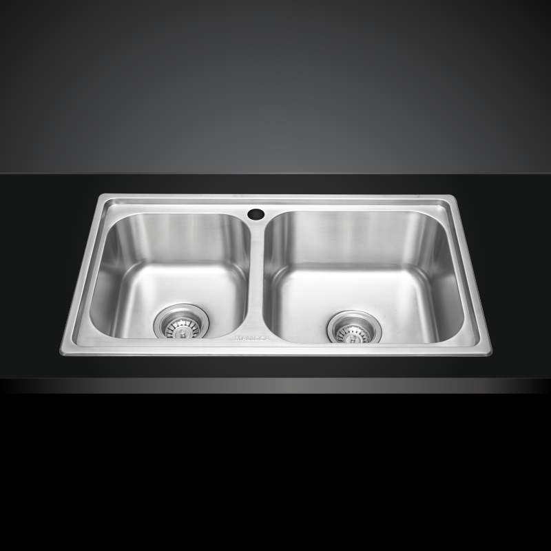 Chậu rửa chén Inox Malloca MS 2076E - Chậu rửa chén Malloca MS 2076E: hai ngăn trong kích thước gọn Chậu rửa chén Inox Malloca MS 2076E - Chậu rửa chén Malloca MS 2076E: hai ngăn trong kích thước gọn