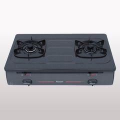 Bếp gas dương Rinnai RV-4700(G)N 700mm 2 lò nấu, mặt thép phủ men ảnh 2