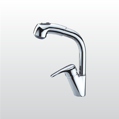 Vòi rửa chén nóng lạnh Malloca K140 / Đồng thau mạ chrome, có dây rút ảnh 1