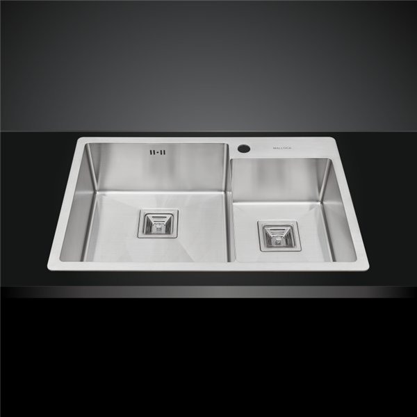 Chậu rửa chén Inox Malloca MS 6305 - Chậu rửa chén Malloca MS 620T – hai hộc cho khoang tủ nhỏ Chậu rửa chén Inox Malloca MS 6305 - Chậu rửa chén Malloca MS 620T – hai hộc cho khoang tủ nhỏ