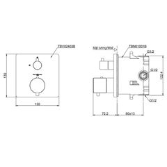 Van Điều Chỉnh Nhiệt Độ TOTO TBV02403B ảnh 2