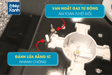 Bếp gas âm 2 vùng nấu Malloca AS 9502B/ Màu đen