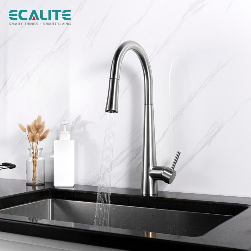 Vòi rửa chén nóng lạnh dây rút Pull-down Ecalite EF-K149S – ảnh 4