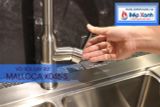 Vòi rửa chén nóng lạnh Malloca K046-S / Inox 304, có dây rút