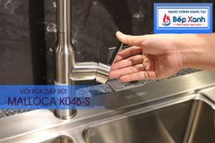 Vòi rửa chén nóng lạnh Malloca K046-S / Inox 304, có dây rút ảnh 5