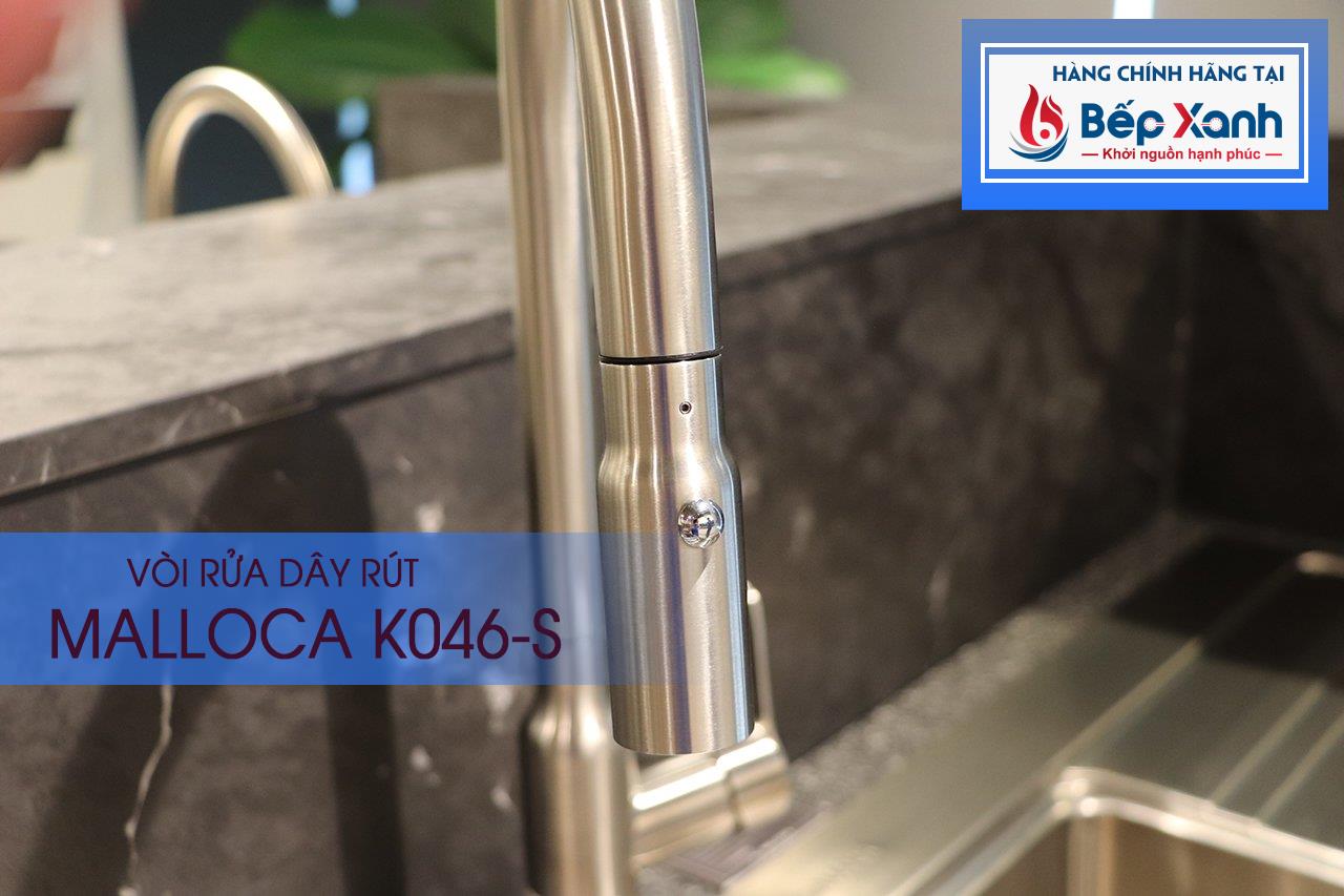 Vòi rửa chén nóng lạnh Malloca K046-S / Inox 304, có dây rút – ảnh 6