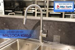 Vòi rửa chén nóng lạnh Malloca K046-S / Inox 304, có dây rút ảnh 8
