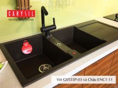 Vòi Rửa Chén Carysil G-0555P (màu xám tro, đen) ảnh 9