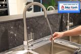 Vòi rửa chén nóng lạnh Malloca K095-S / Inox 304, có dây rút