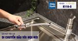 Vòi rửa chén nóng lạnh Malloca K110-S / Inox 304, có dây rút