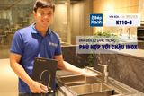 Vòi rửa chén nóng lạnh Malloca K110-S / Inox 304, có dây rút