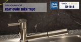 Vòi rửa chén nóng lạnh Malloca K110-S / Inox 304, có dây rút