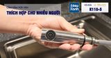 Vòi rửa chén nóng lạnh Malloca K110-S / Inox 304, có dây rút