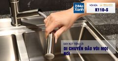 Vòi rửa chén nóng lạnh Malloca K110-S / Inox 304, có dây rút ảnh 9