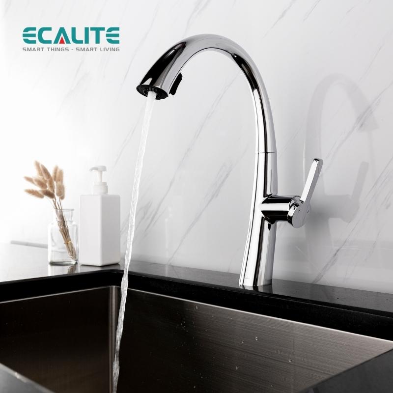 Vòi rửa chén nóng lạnh S-curve Ecalite EF-K114C – ảnh 6