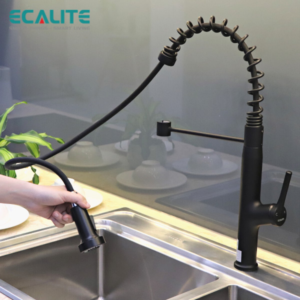 Vòi rửa chén nóng lạnh Pull-out Ecalite EF-K541B – ảnh 8