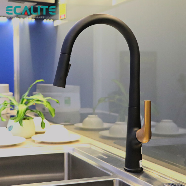 Vòi rửa chén nóng lạnh dây rút Pull-out Ecalite EF-K569BR – ảnh 7