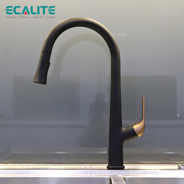 Vòi rửa chén nóng lạnh dây rút Pull-out Ecalite EF-K569BR – ảnh 5