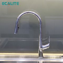 Vòi rửa chén nóng lạnh dây rút Pull-out Ecalite EF-K569C ảnh 4