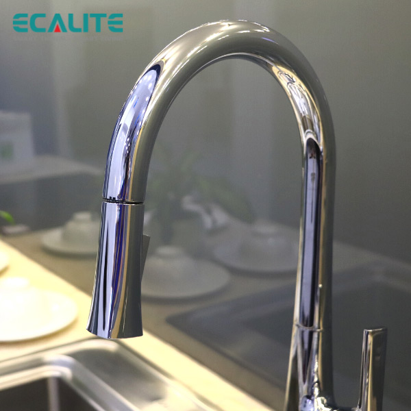 Vòi rửa chén nóng lạnh dây rút Pull-out Ecalite EF-K569C – ảnh 6