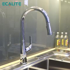 Vòi rửa chén nóng lạnh dây rút Pull-out Ecalite EF-K569C ảnh 5