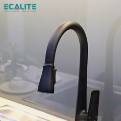 Vòi rửa chén nóng lạnh dây rút Pull-out Ecalite EF-K572B ảnh 7