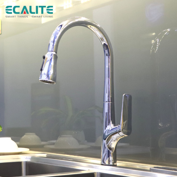 Vòi rửa chén nóng lạnh dây rút Pull-out Ecalite EF-K572C – ảnh 4