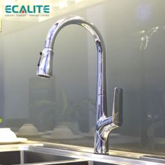 Vòi rửa chén nóng lạnh dây rút Pull-out Ecalite EF-K572C ảnh 4