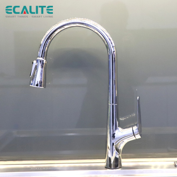 Vòi rửa chén nóng lạnh dây rút Pull-out Ecalite EF-K572C – ảnh 5