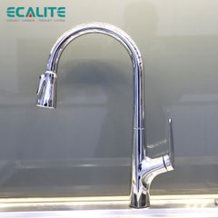 Vòi rửa chén nóng lạnh dây rút Pull-out Ecalite EF-K572C ảnh 5