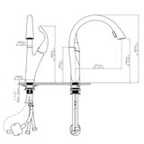 Vòi rửa chén nóng lạnh Pan-tree Ecalite EF-K624B