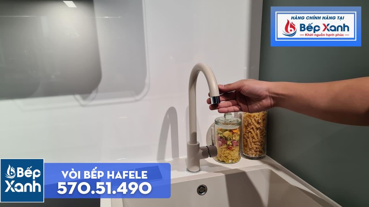 Vòi rửa chén Hafele HT19-GH1F270 570.51.490 - Vòi mạ màu đá tuyệt đẹp – ảnh 8