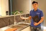 Vòi rửa chén nóng lạnh Malloca K095-S / Inox 304, có dây rút