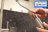Vòi rửa chén nóng lạnh Malloca K095-S / Inox 304, có dây rút