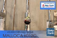 Vòi rửa chén nóng lạnh Malloca K012C / Đồng thau mạ chrome, có dây rút ảnh 7