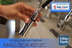 Vòi rửa chén nóng lạnh Malloca K012C / Đồng thau mạ chrome, có dây rút ảnh 4
