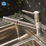 Vòi rửa chén nóng lạnh Malloca K110-SS / Inox 304, có dây rút
