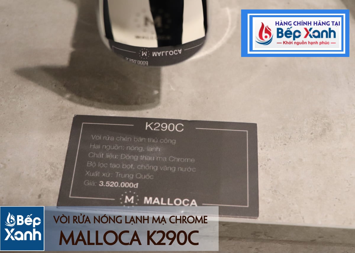 Vòi rửa chén nóng lạnh Malloca K290C / Đồng thau mạ chrome - Phối K290C với chậu và tủ bếp Vòi rửa chén nóng lạnh Malloca K290C / Đồng thau mạ chrome - Phối K290C với chậu và tủ bếp