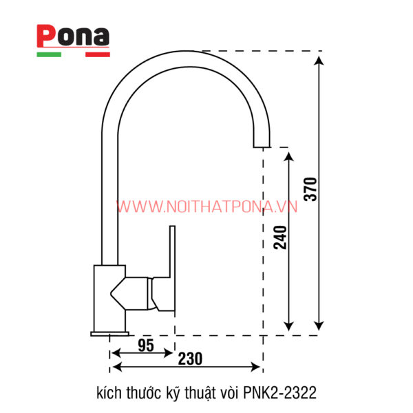 Vòi rửa chén Pona PNK2-2322 – ảnh 6