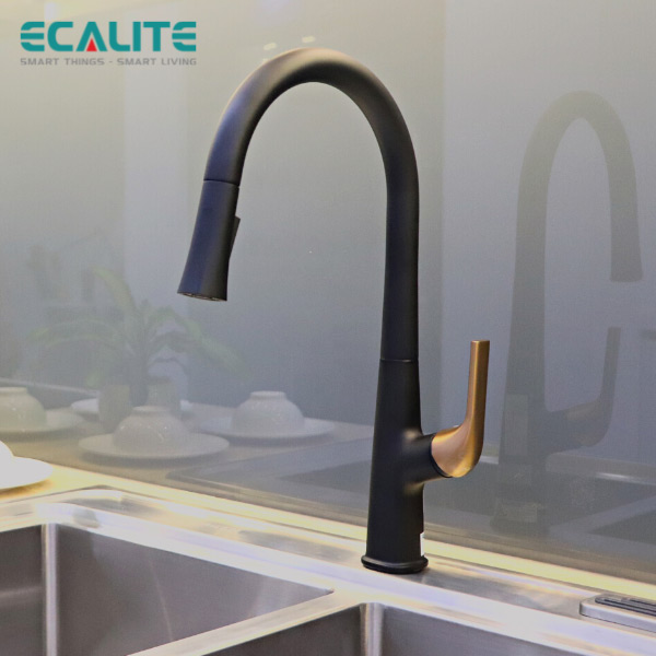 Vòi rửa chén nóng lạnh dây rút Pull-out Ecalite EF-K569BR – ảnh 4