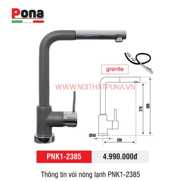 Vòi rửa chén Pona PNK1-2385 – ảnh 6